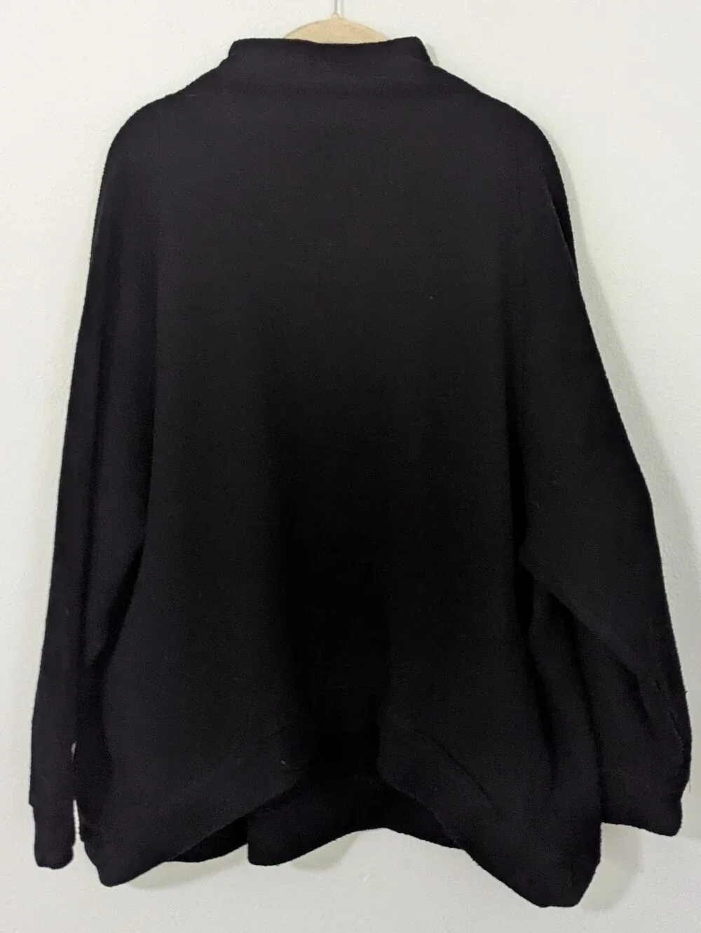 Free People FP Beach Mock Neck Oversized Sweater Tunic Knit Black Small S